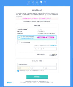 お支払者の入力