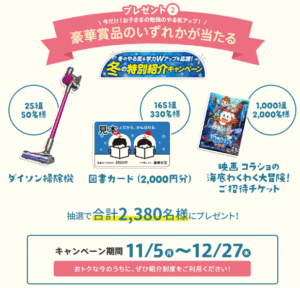プレゼント内容