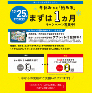 学習専用タブレットの料金